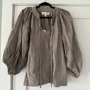 Daughters of India Check Top Small NWT